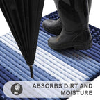 Kitinjoy Indoor Outdoor Door Mat, 59x36 Non-Slip Dirt Trapper Doormats - Image 2