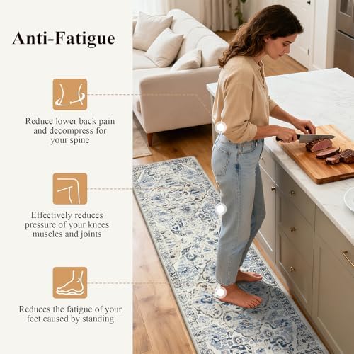 Ileading Anti Fatigue Kitchen Rugs Sets of 2 Cushioned Kitchen Mats - Image 3