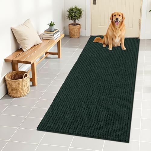 OLANLY Dog Door Mat for Muddy Paws 59x24, Extra Absorbent Chenille Mud Mat by OLANLY