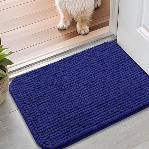 Smiry Dog Door Mat for Muddy Paws 24x16, Absorbent Low-Profile Doormats by Smiry