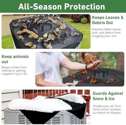 Central Air Conditioner Cover for Outside Winter, 32x32in Universal Air - Image 5
