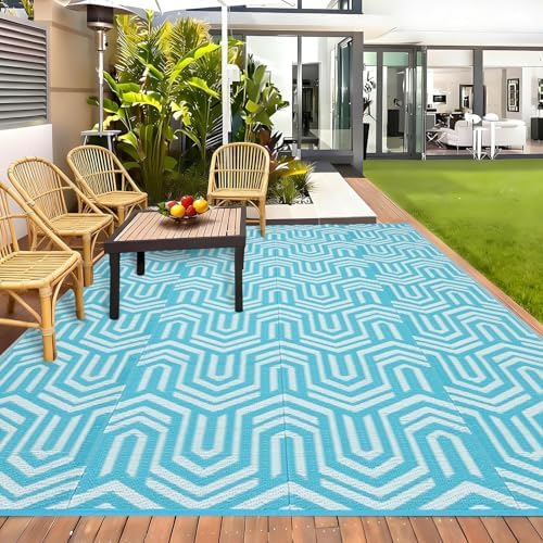 9x12 Outdoor Rug Waterproof Foldable Plastic Straw Carpet - Image 3