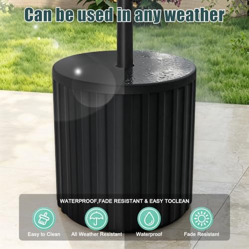 LZRS Patio Side Table, 2-in-1 Patio Umbrella Side Table - Image 5