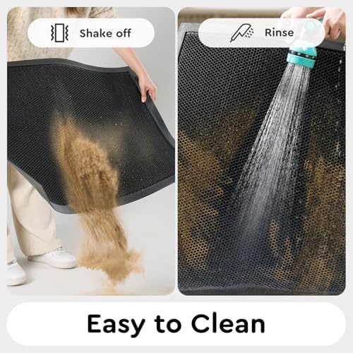tchdio Front Door Mat Outside Entrance 17"x29" Doormat Mud Dirt Trapper - Image 6