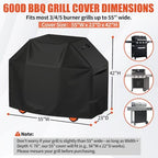 iCOVER Grill Cover 55 inch, BBQ Grill Cover - Image 2