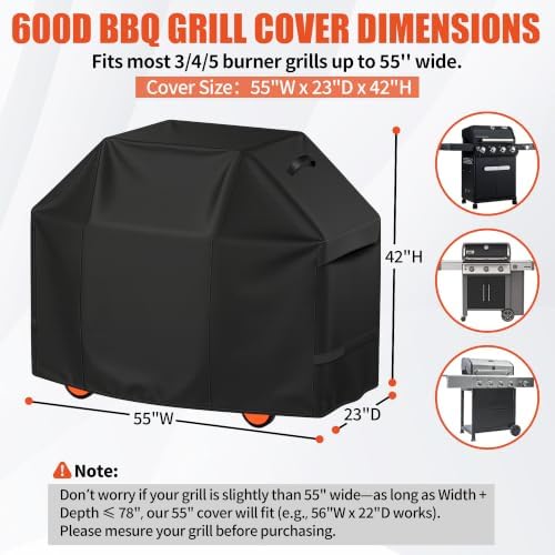 iCOVER Grill Cover 55 inch, BBQ Grill Cover - Image 2