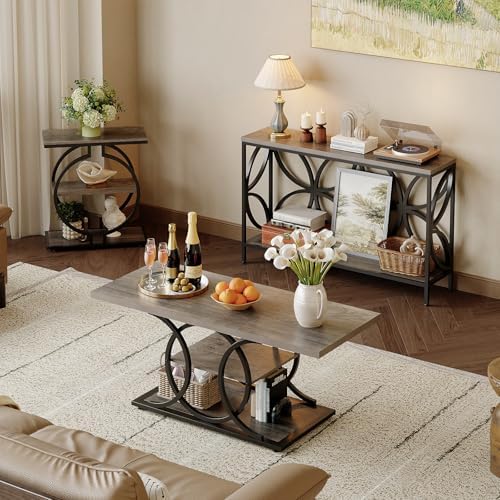 GiftGo Narrow Sofa Table 47.2 Inch, Industrial Sofa Table Behind Couch - Image 7