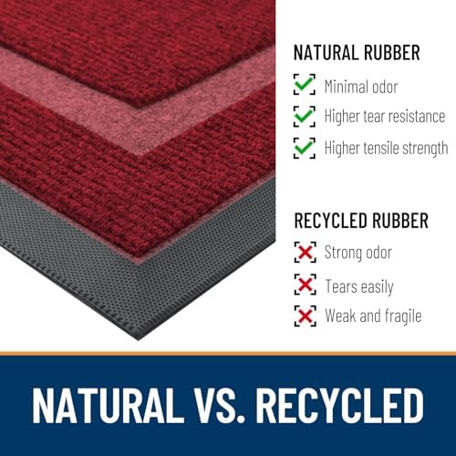 OLANLY Front Door Mat Outside 47x23, All-Season Heavy-Duty Rubber Doormat - Image 4