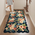 DUKINO 2x4 Rug for Entryway, Floral Washable Kitchen Rugs - Image 4