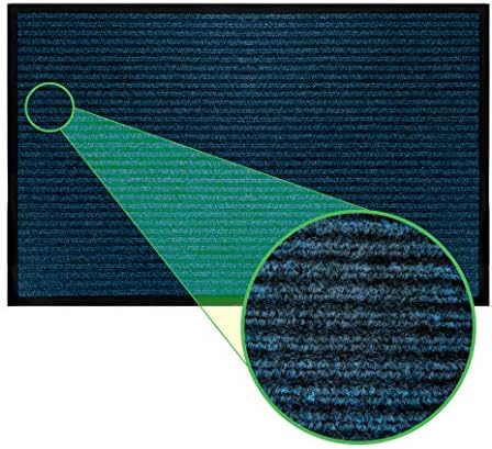 LuxUrux Striped Blue Door Mat by LuxUrux