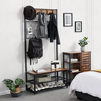 VASAGLE Coat Rack and Storage Bench, Hall Tree - Image 2