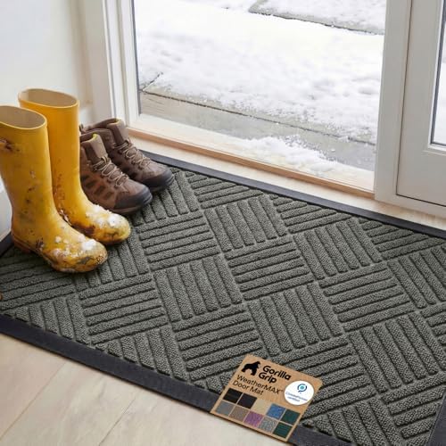 GORILLA GRIP WeatherMAX Door Mat, Indoor Outdoor Use by GorillaGrip
