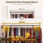 HOKEEPER Clothes Rack Load 450LB Clothing Rack Height Adjustable Black - Image 3