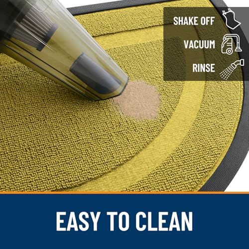 OLANLY Half Circle Front Door Mat Outside 59x34 All-Season Rubber Doormat - Image 5