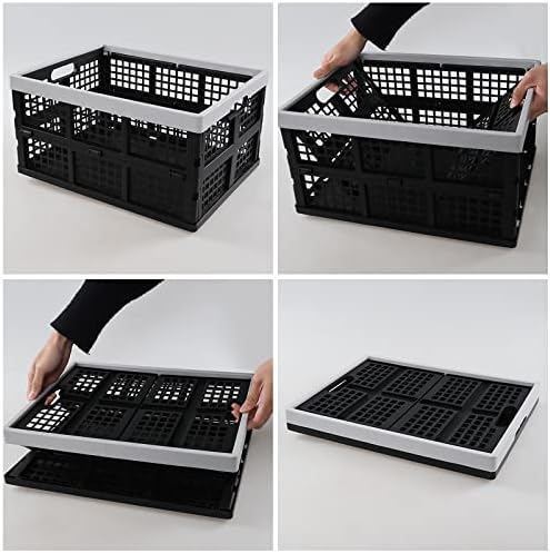 Kekow 30 L Black Plastic Collapsible Storage Basket - Image 3