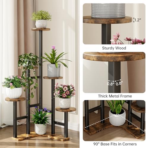 Yzosvki Corner Plant Stand Indoor 6 Tiered Corner Plant Shelf - Image 4