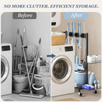 Broom Holder Cleaning Cart, Cleaning Supplies Organizer Adjustable - Image 6