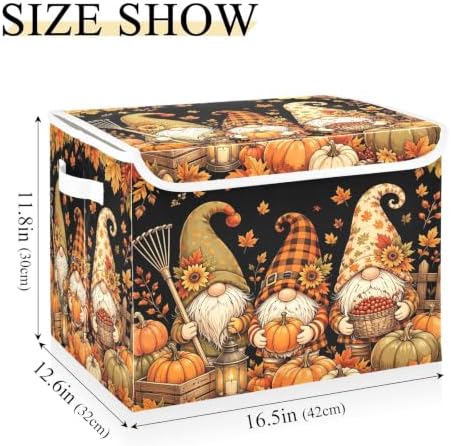 Bolaz Gnome Pumpkin in Autumn Storage Bins - Image 3