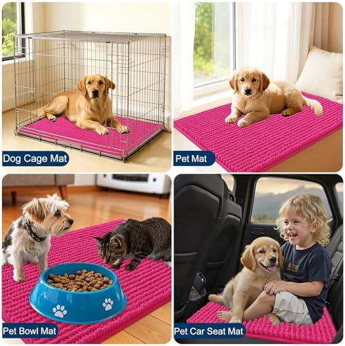 OLANLY Dog Door Mat for Muddy Paws 36x24, Extra Absorbent Chenille Mud Mat - Image 7