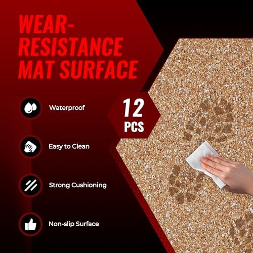 SUPERJARE 0.79'' Extra-Thick 12 Pcs 48 Sq Ft Exercise Equipment Mats - Image 6