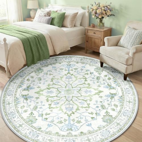 RELEANY Washable Area Rug, Round 6ft - Image 3