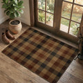 Easy Jute 2x3 Entryway Rug, Washable Non Slip Brown & Red Plaid by JTJ