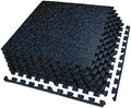 AIRHOP 0.56in Thick 24 Sq Ft Exercise Equipment Mats, 6 Tiles Upgraded Rubber by Airhop