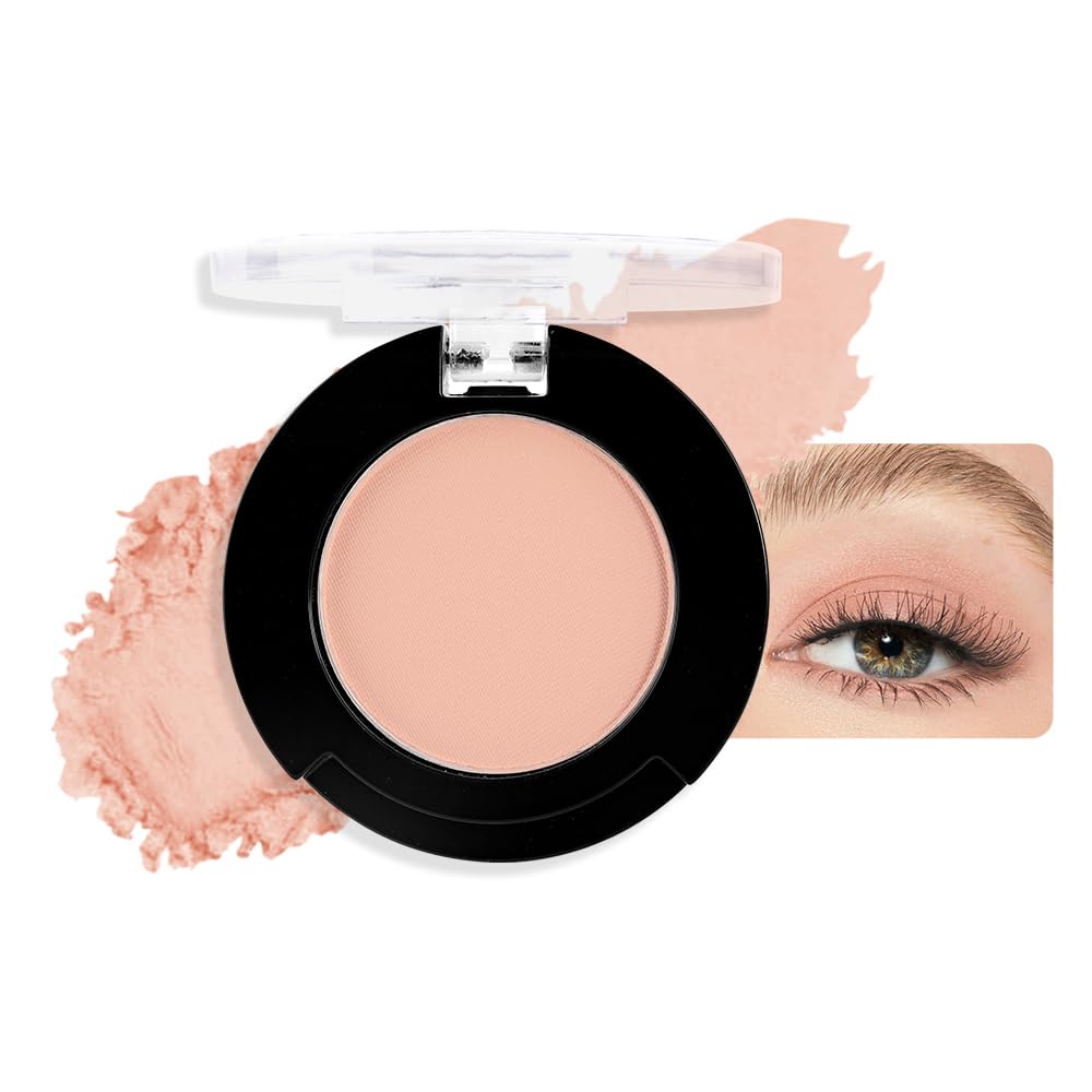 Monochrome Matte Eyeshadow Makeup Palette, Highly Pigmented Nude Eyeshadow Palette, Matte Pressed Powder Eyeshadow Makeup, Single Vegan Eye Shadow, Daily Evening Women Girls Eyes shadow Gift 8#