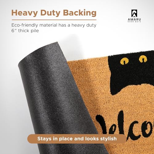 Coir Welcome Mat, Welcome Cats, 24 x 36 in - Image 6