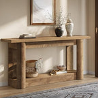 Tribesigns 63" Farmhouse Console Table, Narrow Long Sofa Table Behind Couch by Tribesigns