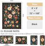 DUKINO 6x9 Area Rugs, Floral Washable Rug - Image 2