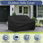 Richwon Patio Loveseat Cover, 54W x 37D x 35H Inches, Waterproof - Image 5