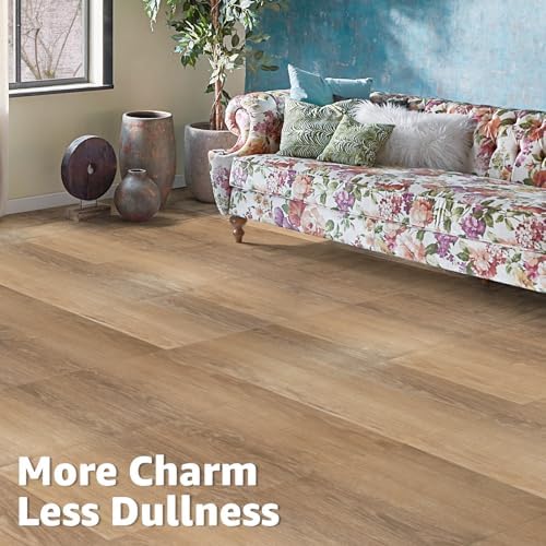 Art3d 10-Pack Peel and Stick Vinyl Floor Tiles, Light Brown Ash - Image 2