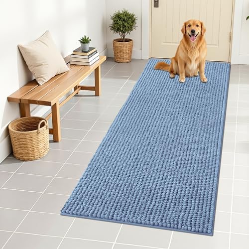 OLANLY Dog Door Mat for Muddy Paws 59x24, Extra Absorbent Chenille Mud Mat by OLANLY