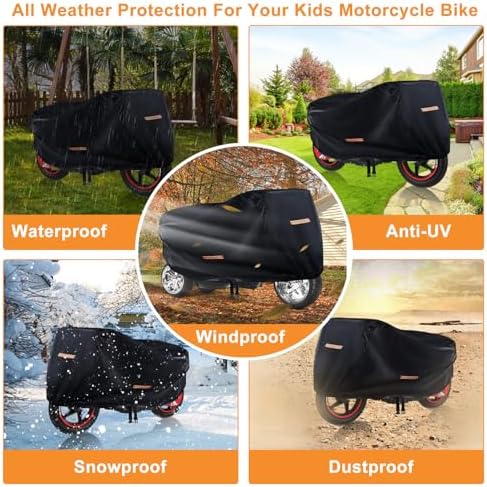 Kids Bike Cover 420D Waterproof Outdoor, - Image 2