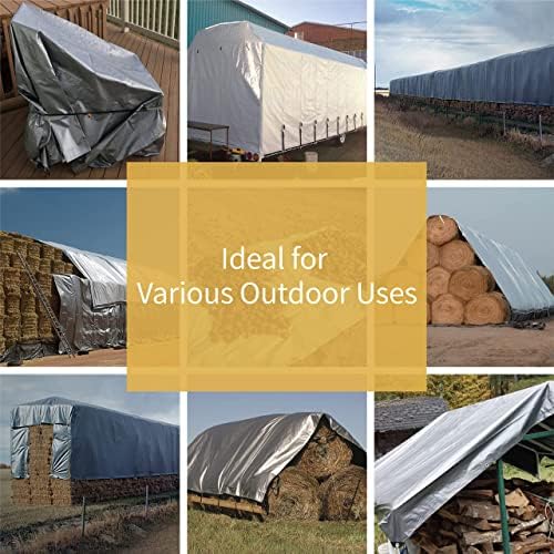 GUARD SHIELD Heavy Duty Tarp 6x8 Feet Silver Multi Purpose Thick Waterproof - Image 6