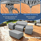STARTWO Patio Furniture Cover 5 Piece Set, Large 600D - Image 3