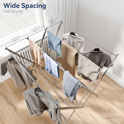 Whitmor Drying Rack Clothing, Large 12 Drying Poles Clothes Drying Rack - Image 3