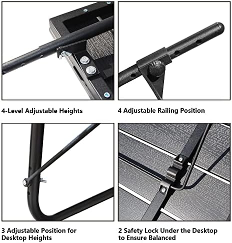 Balcony Railing Table Outdoor Hanging Folding Balcony Bar Table - Image 6