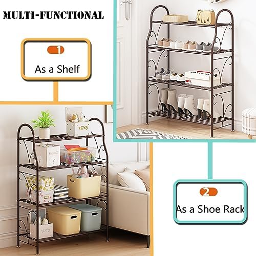 SORCEDAS Plant Stand Outdoor Indoor 4 Tier Metal Corner Flower Shelf - Image 4