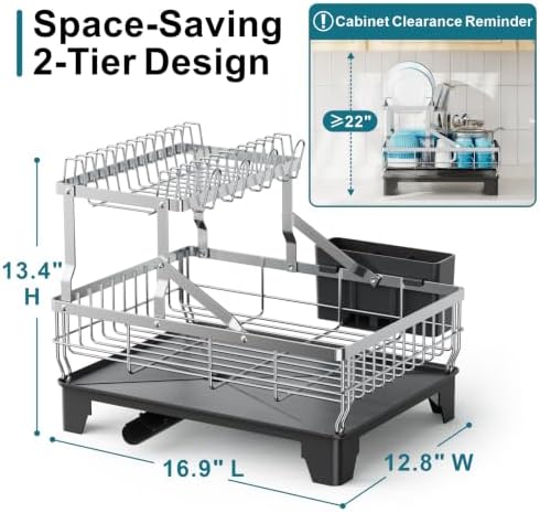 GSlife Stainless Steel Dish Drying Rack - Image 5