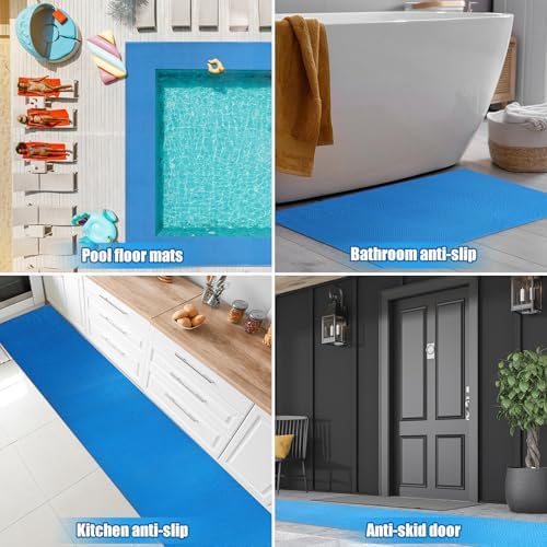 Tondiamo Pool Mats Non Slip Drainage Floor Pool Deck Mats, 3X 10 Ft, S Blue - Image 4