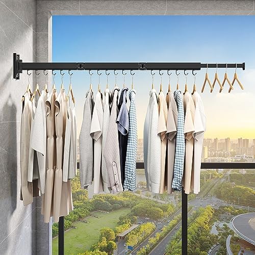 Wall Mounted Tri-Fold Clothes Drying Rack, Heavy Duty Collapsible Laundry - Image 6