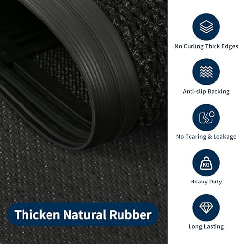 4'X37' Commercial Doormats, Thick Heavy-duty Custom Rubber Door Mat Outside - Image 4
