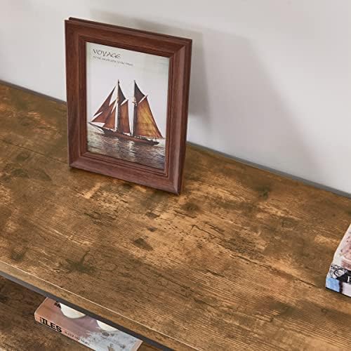 BON AUGURE Sofa Console Table, 3-Tier Wood Entryway Table - Image 3