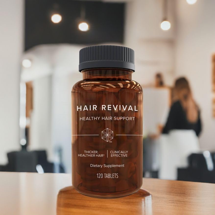 Isagenix Hair Revival - Natural Hair Growth & Thickening Supplement - Supports Healthy Scalp - Formula Contains Biotin, Amino Acid, Banana Flower Extract & More - 120 Tablets (60 Servings)