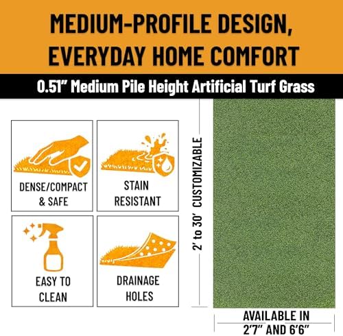 Ottomanson Artificial Grass Rug Pro 78" x 4' - Image 6