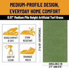 Ottomanson Artificial Grass Rug Pro 78" x 6' - Image 6