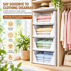 SNSLXH Closet Organizers and Storage, 5 Pack Stackable Closet Bins - Image 6