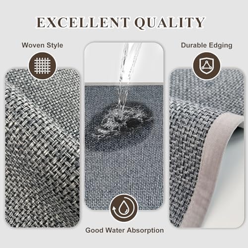 Braided Rug Doormat Grey 31"x47", Non‑Slip Rug - Image 5
